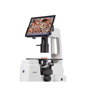 Microscopio de Contraste de 5 Fases Zeiss Axiovert, Sistema de Imagen Óptica Digital de Campo Oscuro, Enfoque Manual, Blanco - Product Image 1