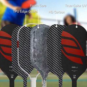 Paleta de Pickleball Personalizada OEM de Alta Gama, con Núcleo de Espuma Reactiva Integrada, Aprobada por la USAPA, con Revestimiento de Fibra de Carbono T700 - Product Image 4