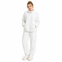 FEIYUE en stock, ensemble de pyjamas en sherpa moelleux 2 pièces, vente directe du fabricant, RTS