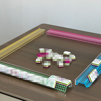 Supports de Mahjong en Acrylique avec Poussoir, Règle Transparente pour Tuiles de Mahjong, Accessoires de Jeu de Table Mahjong