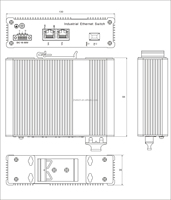 Nouveau design boîtier métallique en alliage d'aluminium 2 ports Fast Ethernet Mini fibre optique commutateur industriel non géré