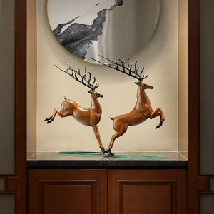 Adorno de Cobre y Latón con Forma de Ciervo, Decoración para Mesa, Objeto Decorativo Irregular con Forma de Animal para Todas las Estaciones - Product Image 4