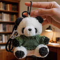 Peluche Panda en forme de bonnet de docteur, 10 cm, personnalisable avec logo, cadeau de remise de diplôme universitaire