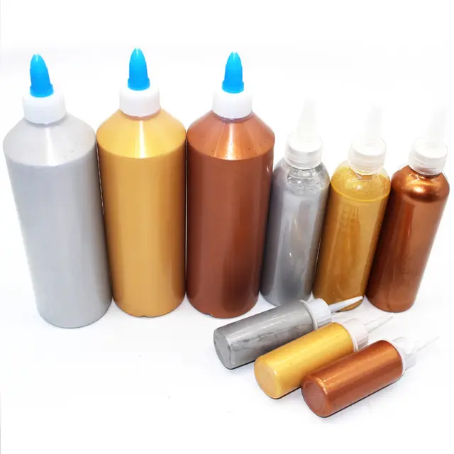 Bomeijia Innovative Non Toxic Harmless 60Ml 200Ml 500Ml Gold Sliver Copper Color Acrylic Paint