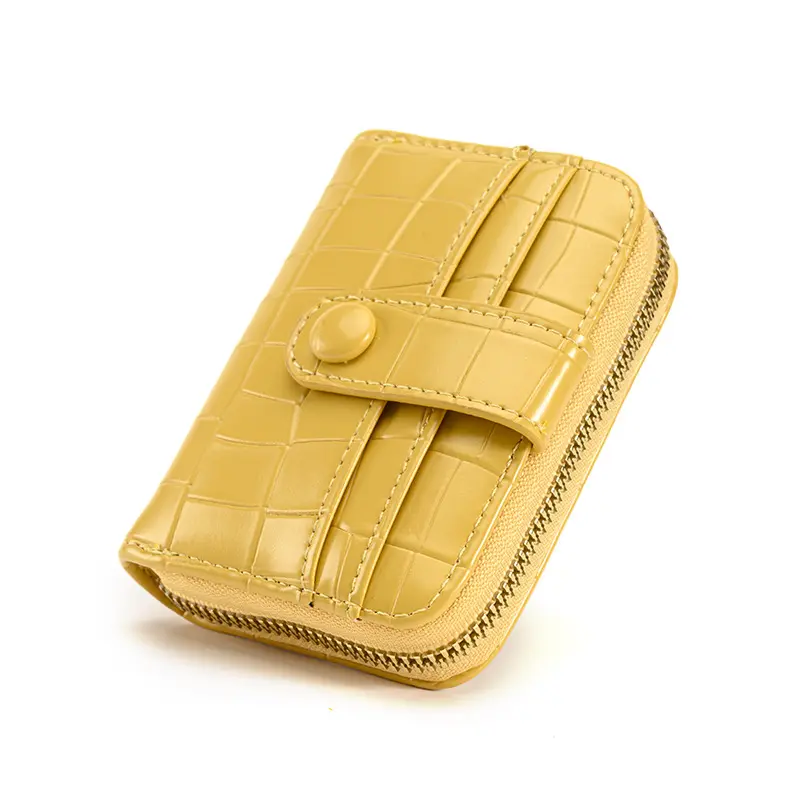 Wholesale New Small Women's PU Leather Short Wallet Card Holder Popular Coin Purse Woman Wallet With Zipper multi-card wallets