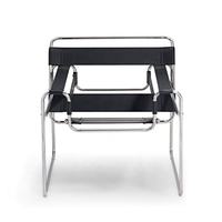 Fauteuil lounge design en cuir Bauhaus classique du milieu du siècle, pour la maison, le bureau ou le salon