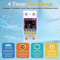 RMshebei Tuya Interruptor de Circuito Inteligente WiFi Monofásico, Medidor de Energía Inteligente Tuya, Medidor de Electricidad 220V, Dispositivo de Corte, Interruptores de Circuito en Miniatura 63A