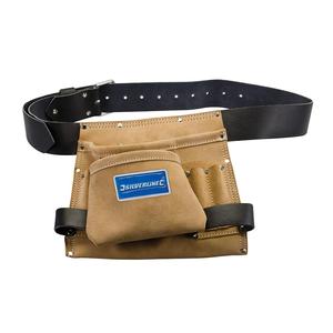 Silverline Leather Nail & Tool Bag 8 Pocket 260 x 230mm - Product Image 1
