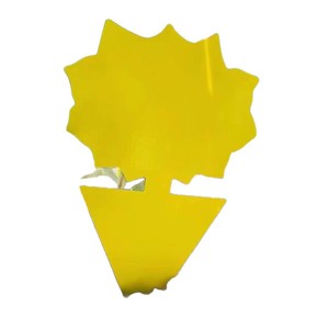 Piège collant en forme de papillon jaune pour les mouches des fruits dans les plantes du jardin, plaque de contrôle des parasites jetable en papier - Product Image 5