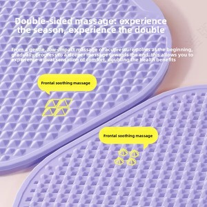 Plaque d'acupression ovale double face extra-large mobile en silicone de 4 mm d'épaisseur pour la relaxation et le soulagement de la pression, coussin de massage pour la plante des pieds - Product Image 4