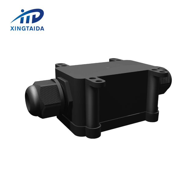 Factory Supply Junction Box One in One Out  Cable Waterproof Box Nylon Junction Box for Outdoor Lighting