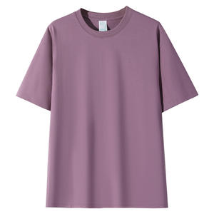 Camiseta de algodón 100% cómoda Unisex, logotipo de transferencia de calor personalizado de verano, equipo en blanco de cuello redondo sólido para deportes, correr, 260 gramos - Product Image 5