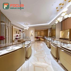 Luxury Jewelry Retail Showcase System Laminated Finish Brand Store Display Counter - Product Image 4