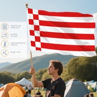 Drapeau de Bremen personnalisé de haute qualité 3x5ft (90x150cm) – Bannière de défilé allemande pour événements publics et affichages robustes