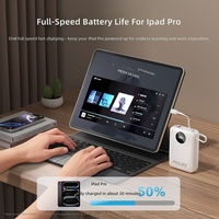 Batterie externe 20000mAh, charge rapide 35W PD, câbles doubles intégrés, chargeur portable fin DLP2233 pour iPad iPhone