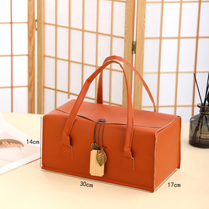 <span class=keywords><strong>2025</strong></span> nóng bán tái sử dụng cao cấp bao bì Hộp Quà Tặng Hai Gói cầm tay hộp rỗng cho rượu vang mỹ phẩm trà PU da bao bì hộp - Product Image 3