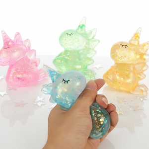 Jouets en gelée en forme d'animaux avec paillettes, balles anti-stress pour enfants, cadeaux de fête originaux, jouets sensoriels non toxiques en TPR - Product Image 6