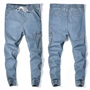 Open account pay vendor jogger jeans pants men loose type jeans pants for men streetwear