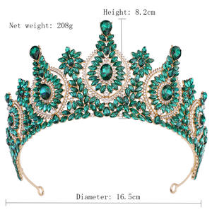 มงกุฎดอกไม้ประดับคริสตัลสไตล์บาโรก  วัสดุโลหะผสม  สำหรับเจ้าสาว  หรูหรา  ชุบเงิน/ทอง  สำหรับงานแต่งงาน  งานพรอม  หรือประกวดนางงามโลก - Product Image 3