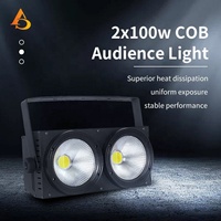 AICPOSE Éclairage de Scène Professionnel 200W Blanc Chaud COB LED Blinder Light 2 Yeux Lumière Blinder LED pour Public
