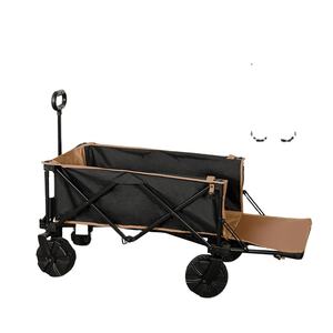 STARRYHEART Outdoor Collapsible Camping Cart 600D Oxford Metal Utility Shopping Garden Beach <b>Folding</b> <b>Wagon</b> - Product Image 1