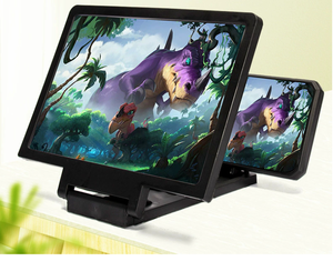 फोल्डेबल 3 डी हाई-डेफिनिशन मोबाइल फोन स्क्रीन वीडियो मैग्निफायर ग्लास और मोबाइल फोन स्टैंड - Product Image 1