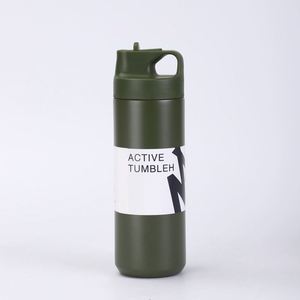 Botella de Agua Deportiva de Acero Inoxidable 304 de 550 ml con Tapa de Boquilla, Termo Deportivo Aislado al Vacío de Gran Capacidad y Portátil - Product Image 4