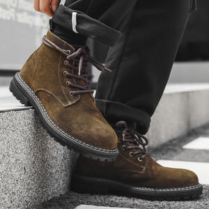 Botas de Trabajo Retro Estilo Americano 2026, Botas Cortas Antideslizantes, Zapatos de Piel Genuina con Punta Reforzada y Caña Alta - Product Image 5