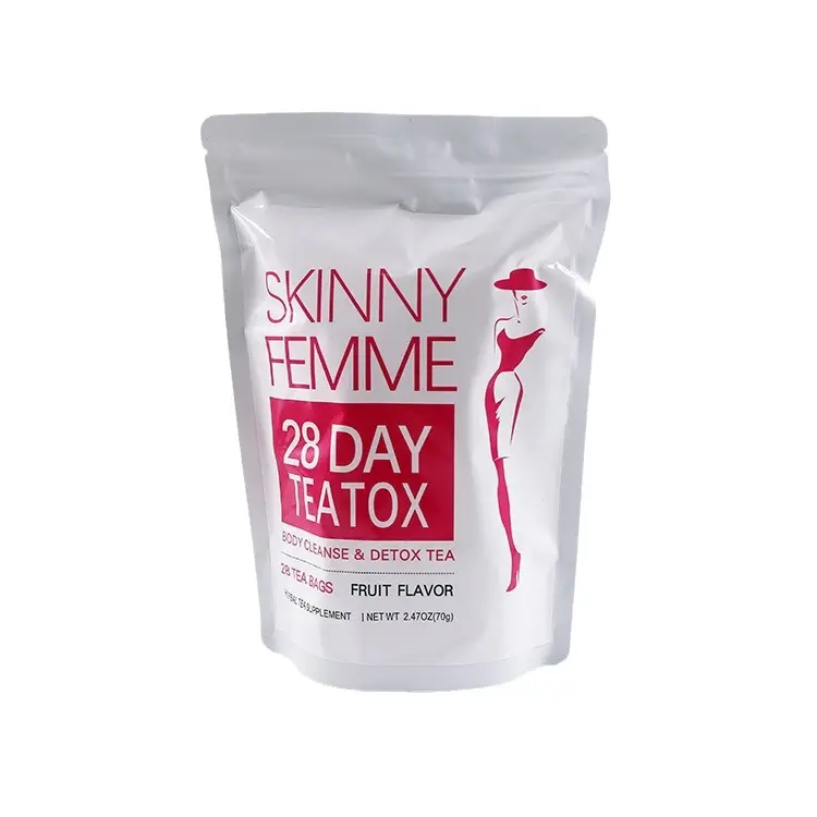 Penjualan Terbaik produk kesehatan Skinny Femme 28 Teatox Day Tea membantu pencernaan Detox teh