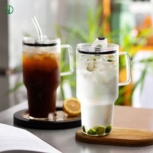 Vaso de Vidrio Alto de 32 oz para Auto con Asa Resistente para un Agarre Fácil con una Sola Mano Mientras Conduces - Product Image 1