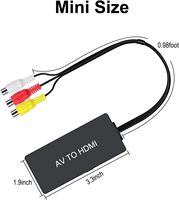 Convertisseur RCA AV vers HDTV de haute qualité et adaptateur AV vers HDMI prenant en charge la résolution 1080P, convertisseur HDMI RCA pour projecteur