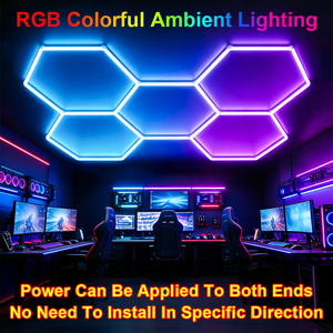 Luce a Nido d'Ape RGB a 2 Fori DC24V, Barra Luminosa per Garage, Illuminazione Atmosferica per Detailing Auto, Luce LED Multicolore <span class=keywords><strong>Fantasia</strong></span> - Product Image 6