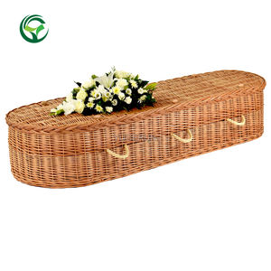 Cercueils en osier légers pour funérailles, en gros, Royaume-Uni, cercueils en saule brun avec structure en <span class=keywords><strong>carton</strong></span> - Product Image 2