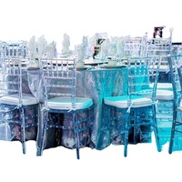 Chaise Chiavari en résine plastique transparente pour hôtel, vente en gros, chaises transparentes en acrylique pour événements, fêtes et mariages