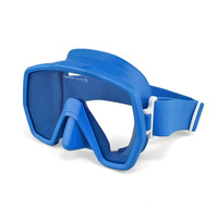 Masque de plongée sans cadre en silicone pour adulte, directement de l'usine, à faible volume, avec lentilles en verre et sangle élastique pour plongeurs et équipement de snorkeling