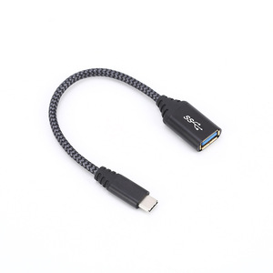 Lung Kay Type <b>C</b> To <b>Usb</b> 3.0 <b>Adapter</b> Cable Nylon Braided Black Extension For Otg Connectors - Product Image 5