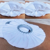 Roue de polissage à air double face en tissu peluche ultra doux et fin, diamètre 10 po, trou central 3 po, pour polissage de miroirs métalliques