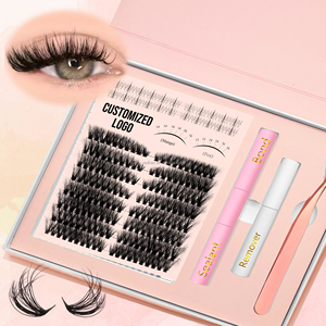 <span class=keywords><strong>Kit</strong></span> <span class=keywords><strong>de</strong></span> <span class=keywords><strong>cils</strong></span> individuels en grappe synthétiques naturels, faits à la main, style Manga, avec pointes, pour <span class=keywords><strong>cils</strong></span> inférieurs, en plateau, vente en gros - Product Image 3