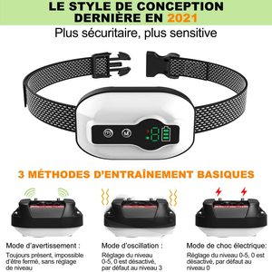 IPetDog, el mejor <span class=keywords><strong>collar</strong></span> de nailon para control de ladridos de perro con control remoto, <span class=keywords><strong>collar</strong></span> de entrenamiento antiladridos de choque seguro para perros pequeños obstinados - Product Image 3