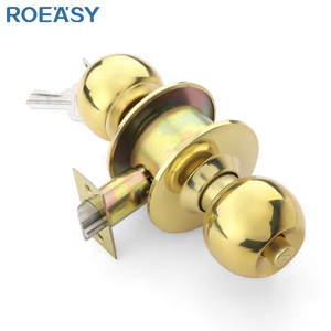 ROEASYゴールドノブドアロックホームルームベッドルーム丸円筒形家具インテリアドアと窓アクセサリーノブドアロック - Product Image 2