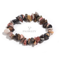 Best-seller Bracelets porte-bonheur mode femme corde élastique pierres précieuses naturelles Labradorite irrégulière gravier perlé bijoux en pierre