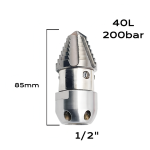 Boquilla de limpieza de eyector de alcantarillado giratorio de alta presión 40L-70LPM de 360 ° <span class=keywords><strong>para</strong></span> sistema de drenaje lateral 4 trasero 6 tubos boquilla de desobstrucción - Product Image 2