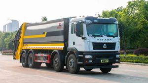Quatre essieux très grand 26m ³ <span class=keywords><strong>camion</strong></span> à ordures utilisé pour la collecte et le transfert des déchets et des ordures - Product Image 4