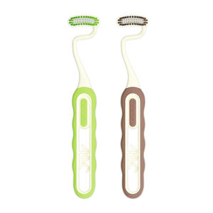 Nouveau Invent Coloré Arc Poils En Forme De T Brosse Verticale Dents pour Enfants avec Long Manche Sans BPA Extra Doux Enfants Brosse À Dents - Product Image 1