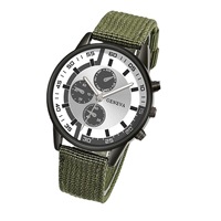 Montre à quartz lumineuse de luxe pour hommes Mouvement SEIKO 20mm Tissu 42mm Cadran Verre Style tendance pour étudiants Option client