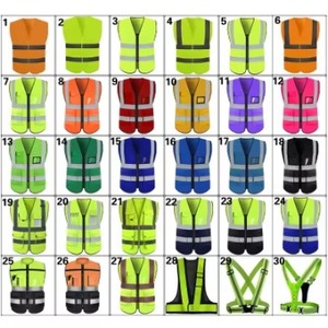 Chaleco DE SEGURIDAD reflectante de alta visibilidad para trabajo de construcción de seguridad industrial con logotipo personalizado multicolor barato con bolsillos - Product Image 5