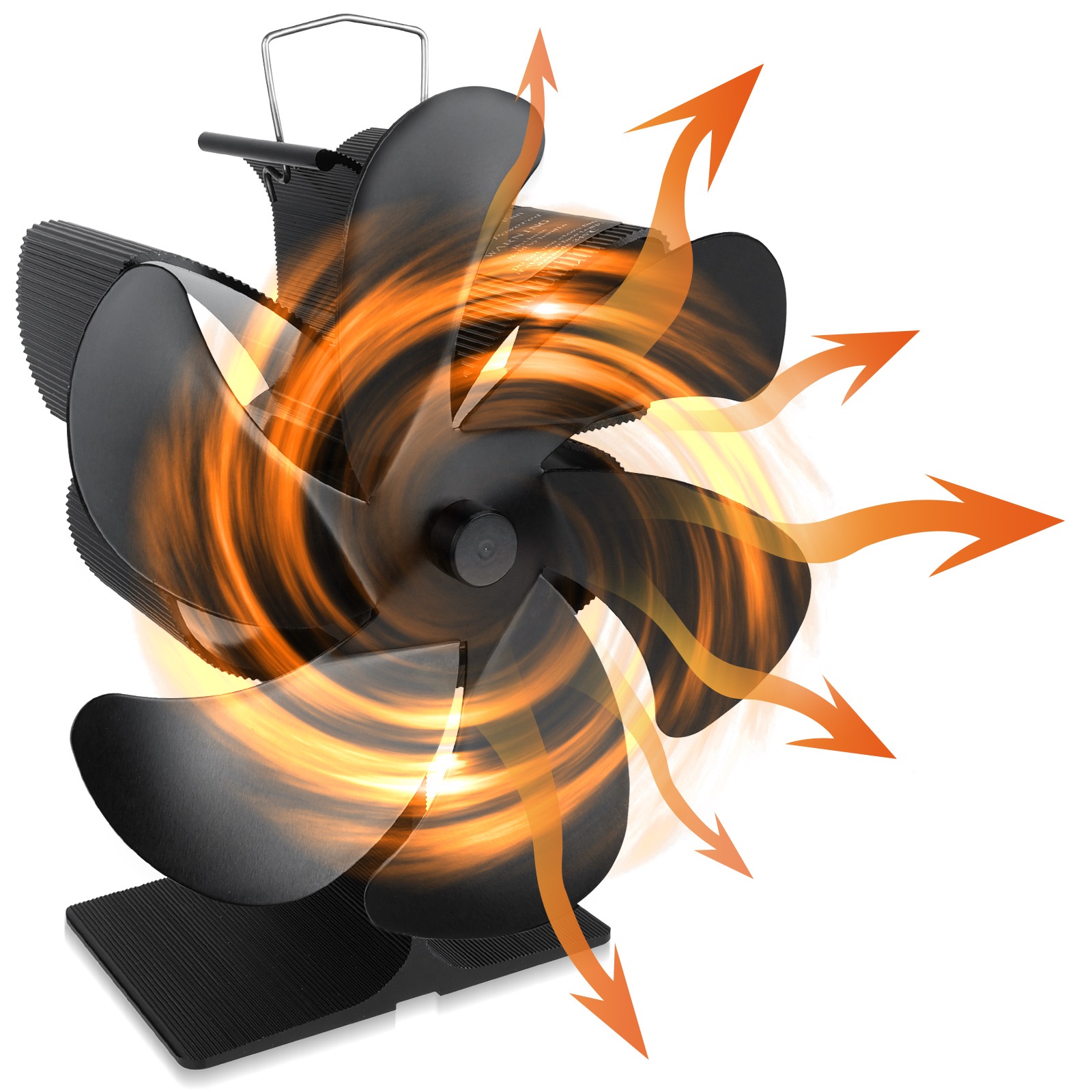 Алюминиевый каминный вентилятор с 6 лезвиями для дома и гостиной, на складе в ЕС