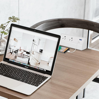 Multiprise de bureau à fixation par pince avec charge rapide USB, 2 prises, station de charge QC pour table de bureau à domicile