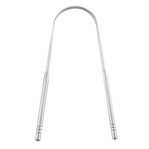 Échantillon gratuit grattoir à langue en U en acier inoxydable or/argent/cuivre nettoyeur de langue nettoyant buccal pour adultes et enfants - Product Image 4