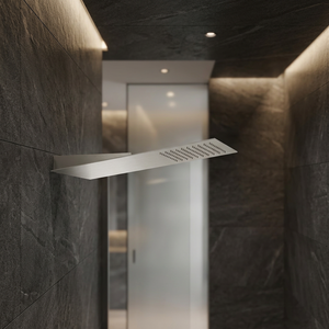 Pommeau de douche carré Gessi Tremillimetri au design italien moderne, ultra-plat 3 mm, en acier inoxydable AISI 304, à trou unique, pour montage au-dessus de la tête - Product Image 2